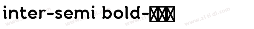 inter-semi bold字体转换